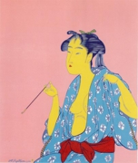 煙草を吸う女 2003年72.7cm×60.6cm アクリル絵具/キャンバス