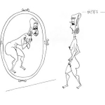 連作カートゥン「蝕」-自己卑下